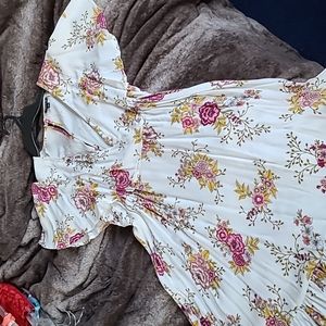 White floral Dress